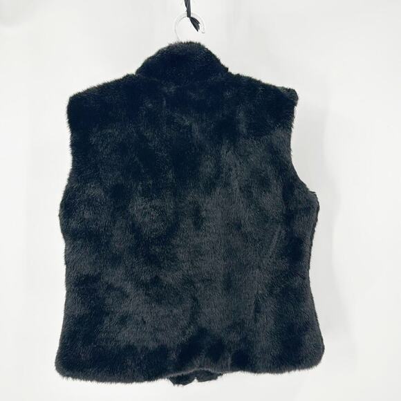 Cejon Accessories Inc. Black Faux Fur Vest Size L western cabin Colorado chic - Picture 2 of 8